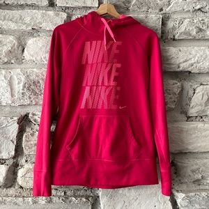 Womens Nike Therma-fit Hoodie - Hot Pink - Size Large - Fits Tight